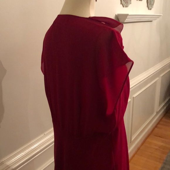 Talbots Red Ruffle Maxi Dress - Picture 4 of 7